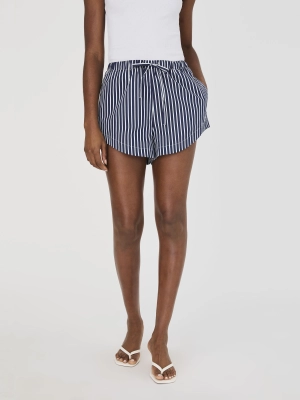 Alexis Cotton Drawstring Striped Shorts