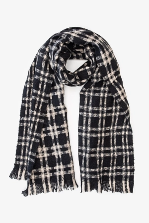 Antler Tic Tac Toe Scarf Black