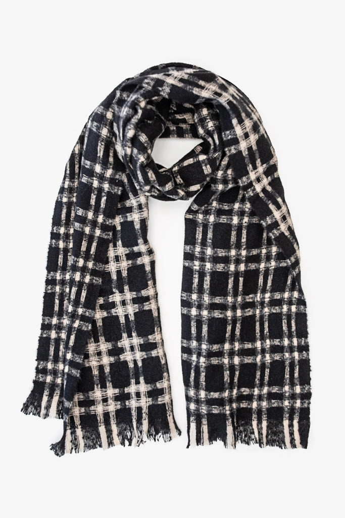 Antler Tic Tac Toe Scarf Black