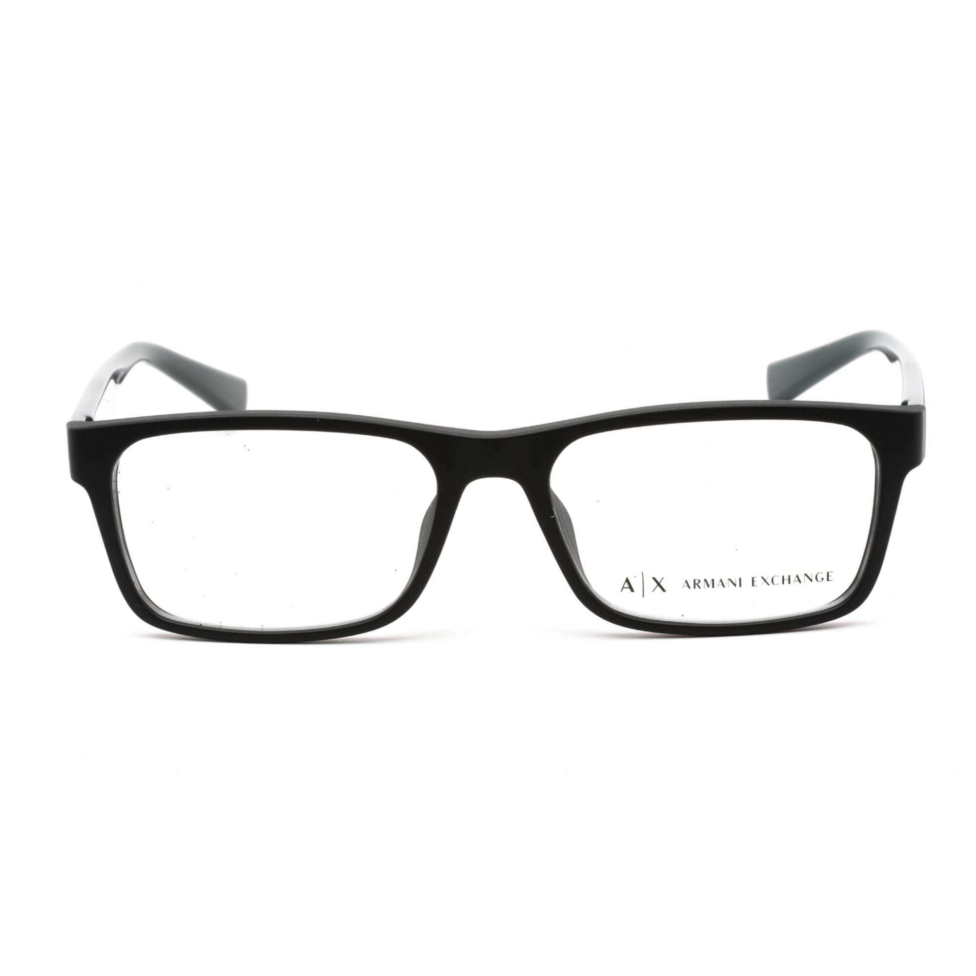 Armani Exchange Men's Eyeglasses - Black Plastic Rectangular Frame | AX3038F 8199