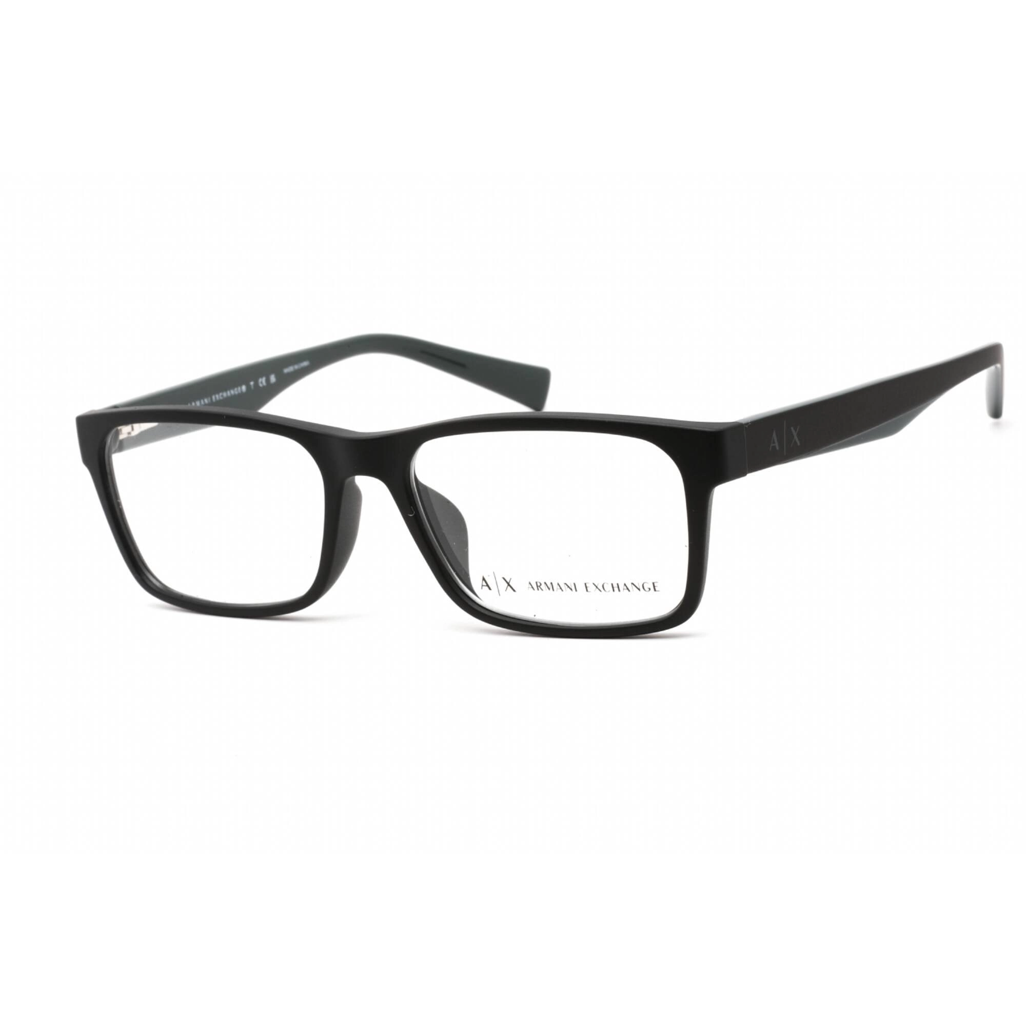 Armani Exchange Men's Eyeglasses - Black Plastic Rectangular Frame | AX3038F 8199