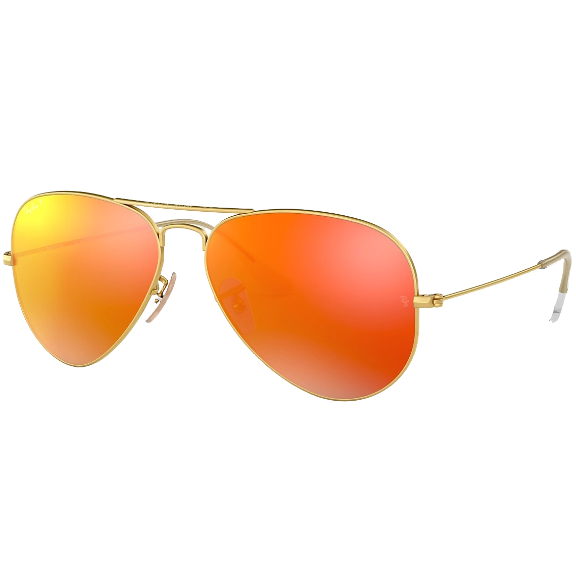 Aviator M - Matte Gold/Mirror Red