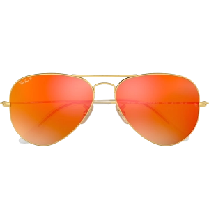 Aviator M - Matte Gold/Mirror Red