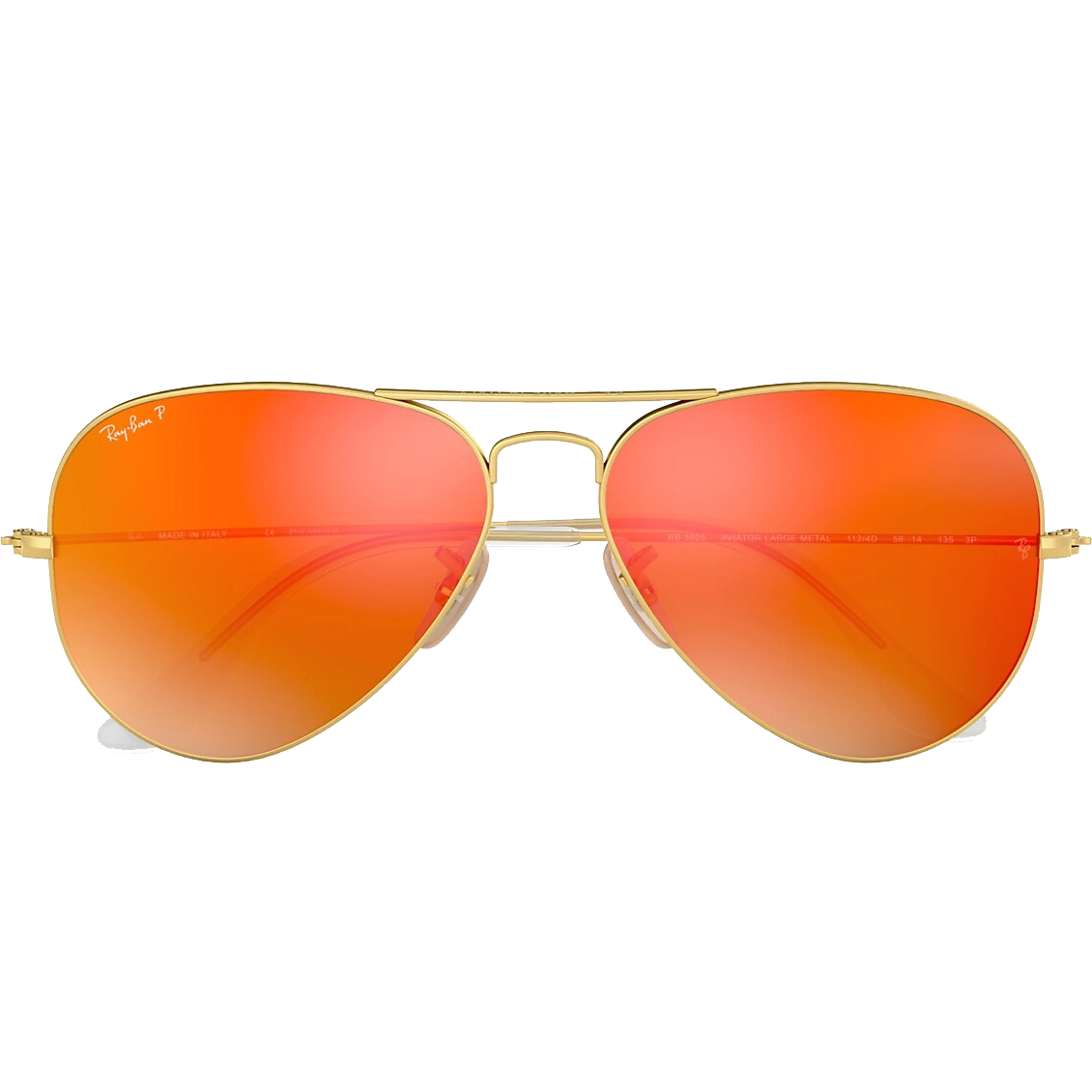 Aviator M - Matte Gold/Mirror Red