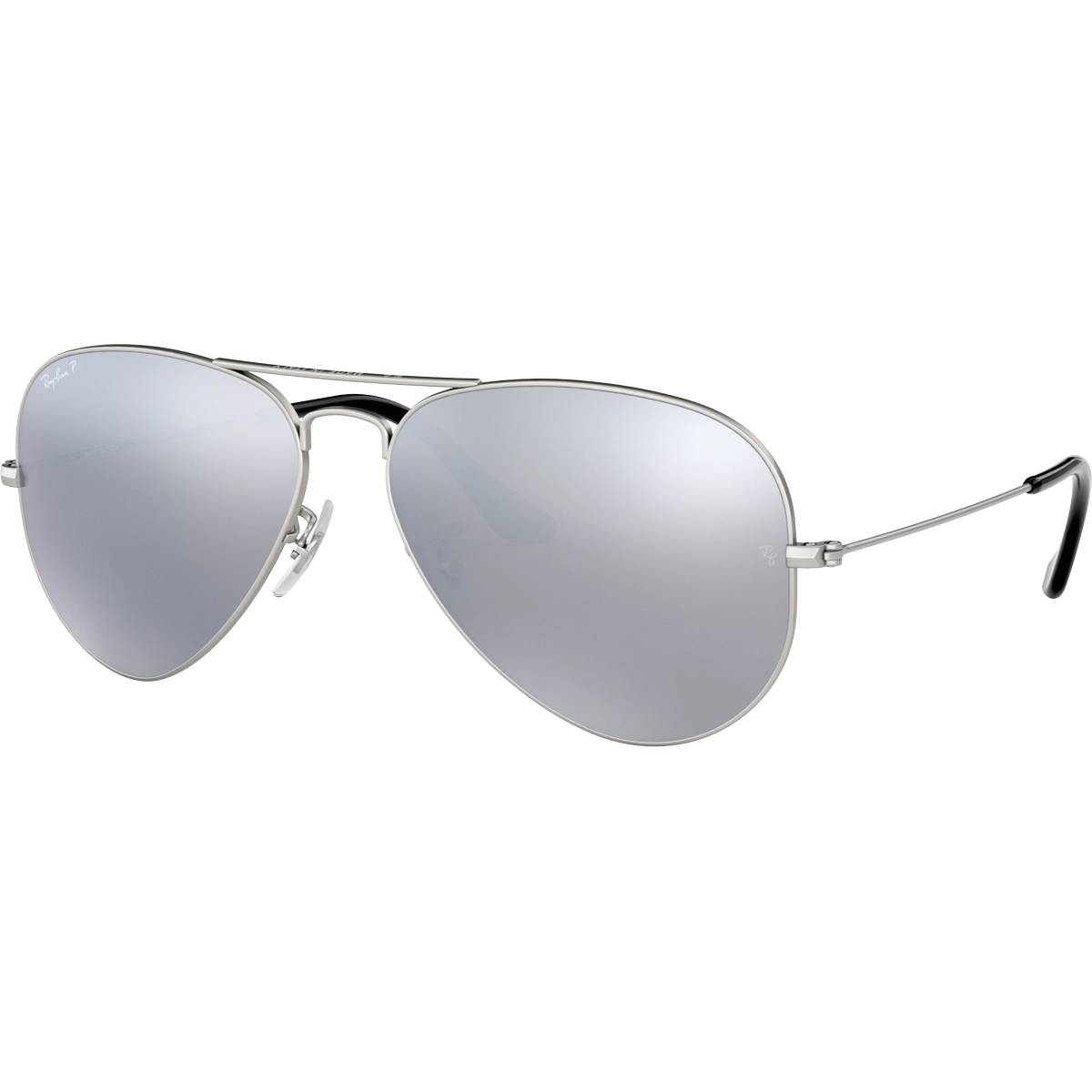 Aviator M - Matte Silver/Grey Mirror