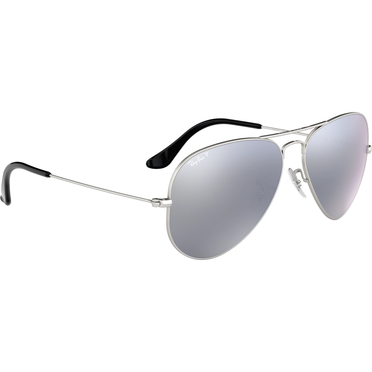 Aviator M - Matte Silver/Grey Mirror