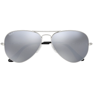 Aviator M - Matte Silver/Grey Mirror