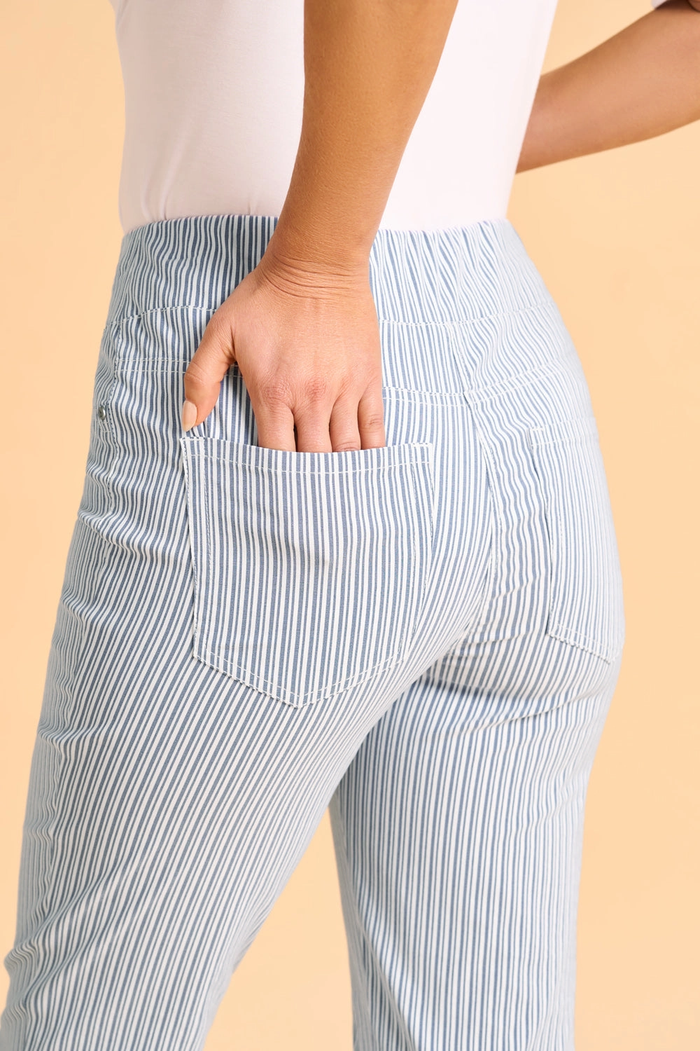 Bengajean® 7/8 Seersucker - Navy & White Stripe