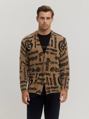 Brown Gothic Knit Cardigan