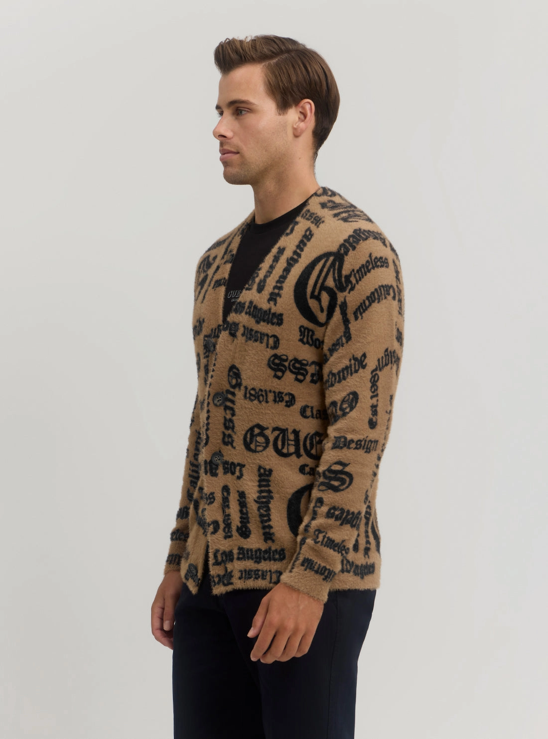 Brown Gothic Knit Cardigan
