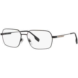 Burberry Men's Eyeglasses - Matt Black Metal Rectangular Frame | BURBERRY 0BE1356 1007