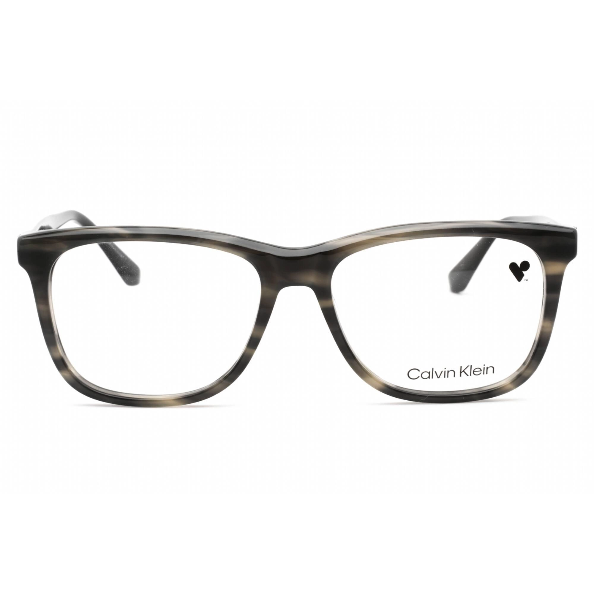 Calvin Klein Men's Eyeglasses - Grey Havana Plastic Rectangular Frame | CK22507 025