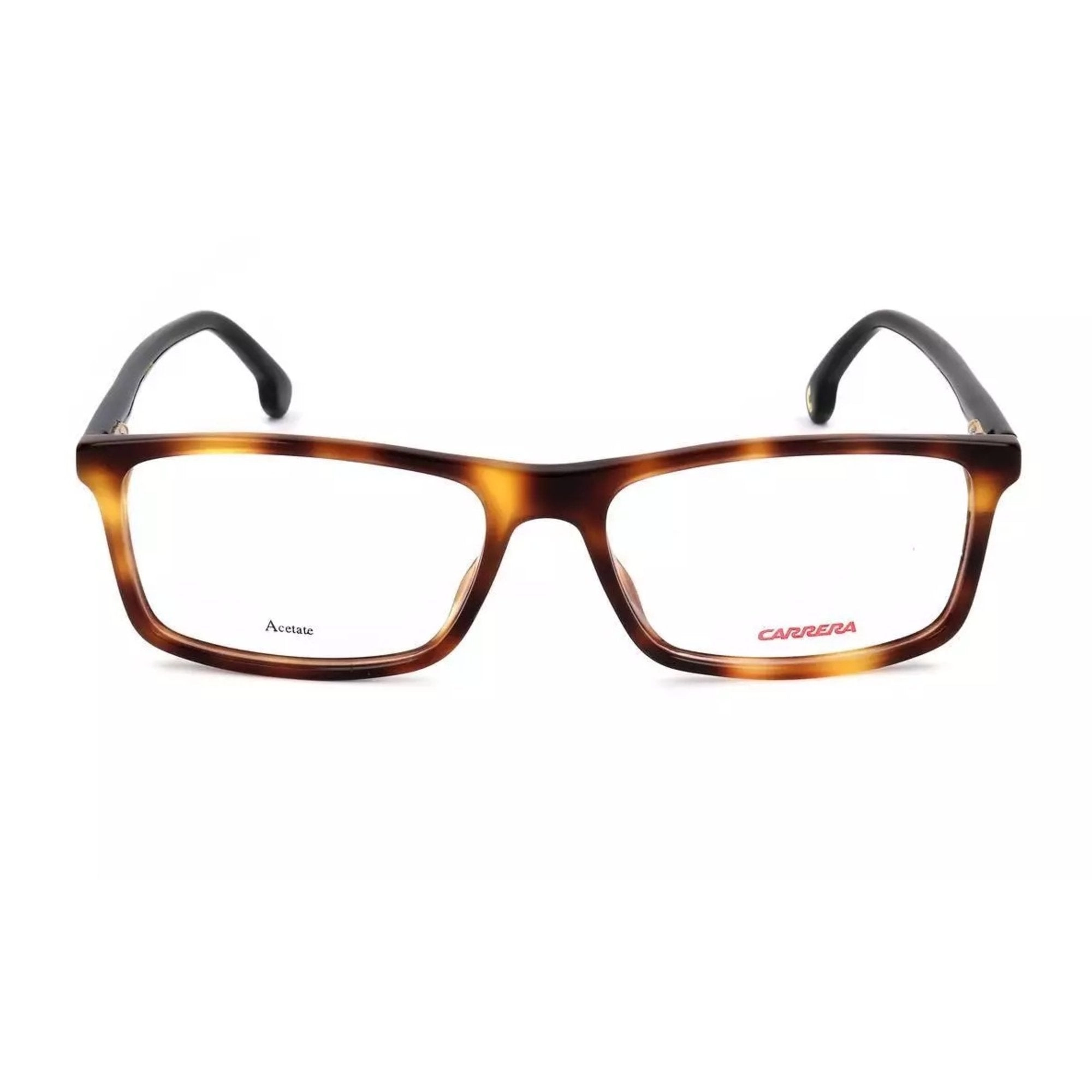Carrera Men's Eyeglasses - Havana Plastic Full Rim Rectangular Frame | 175/N 0086