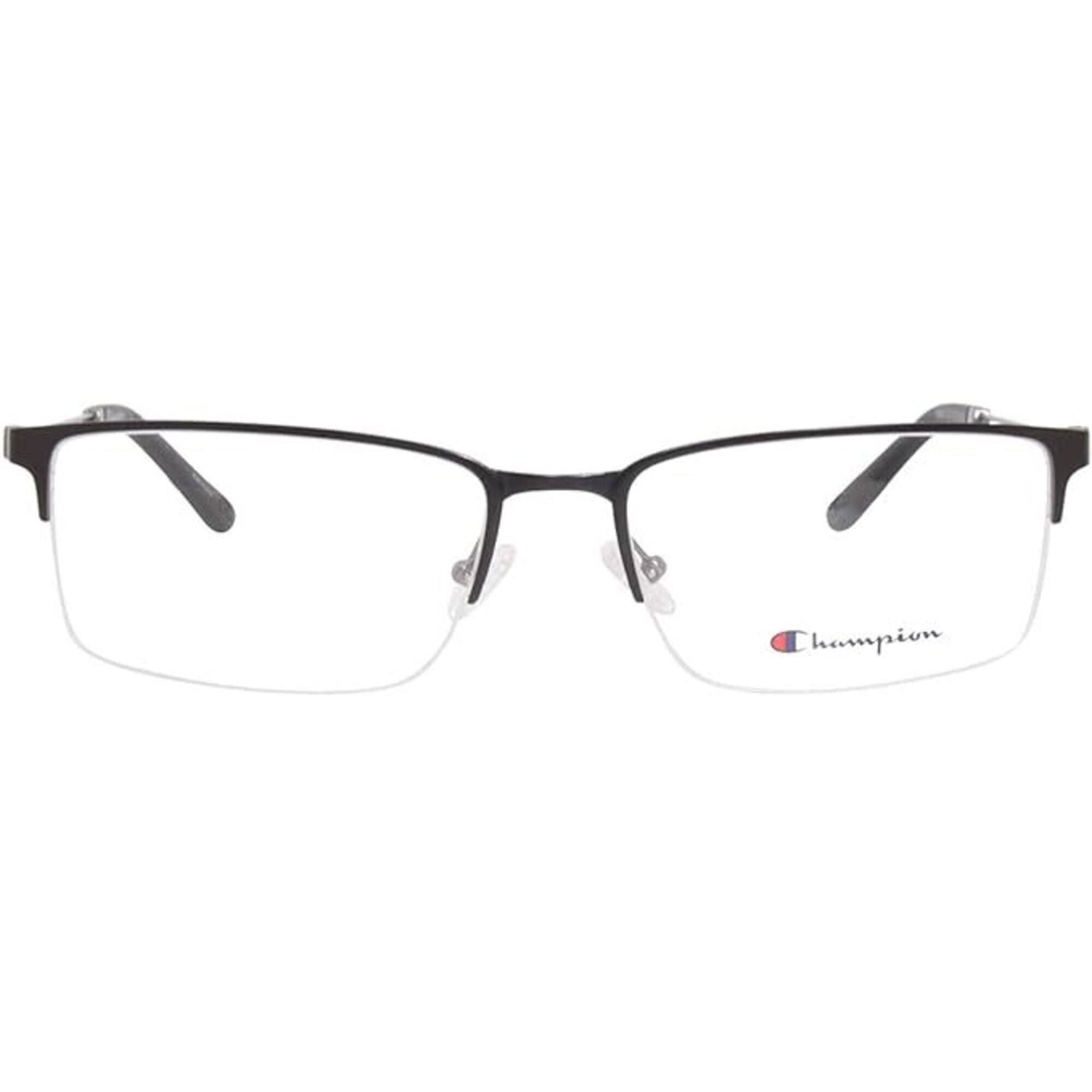 Champion Men's Eyeglasses - Demo Lens Matte Black Rectangular Frame | CUPUSHX C01