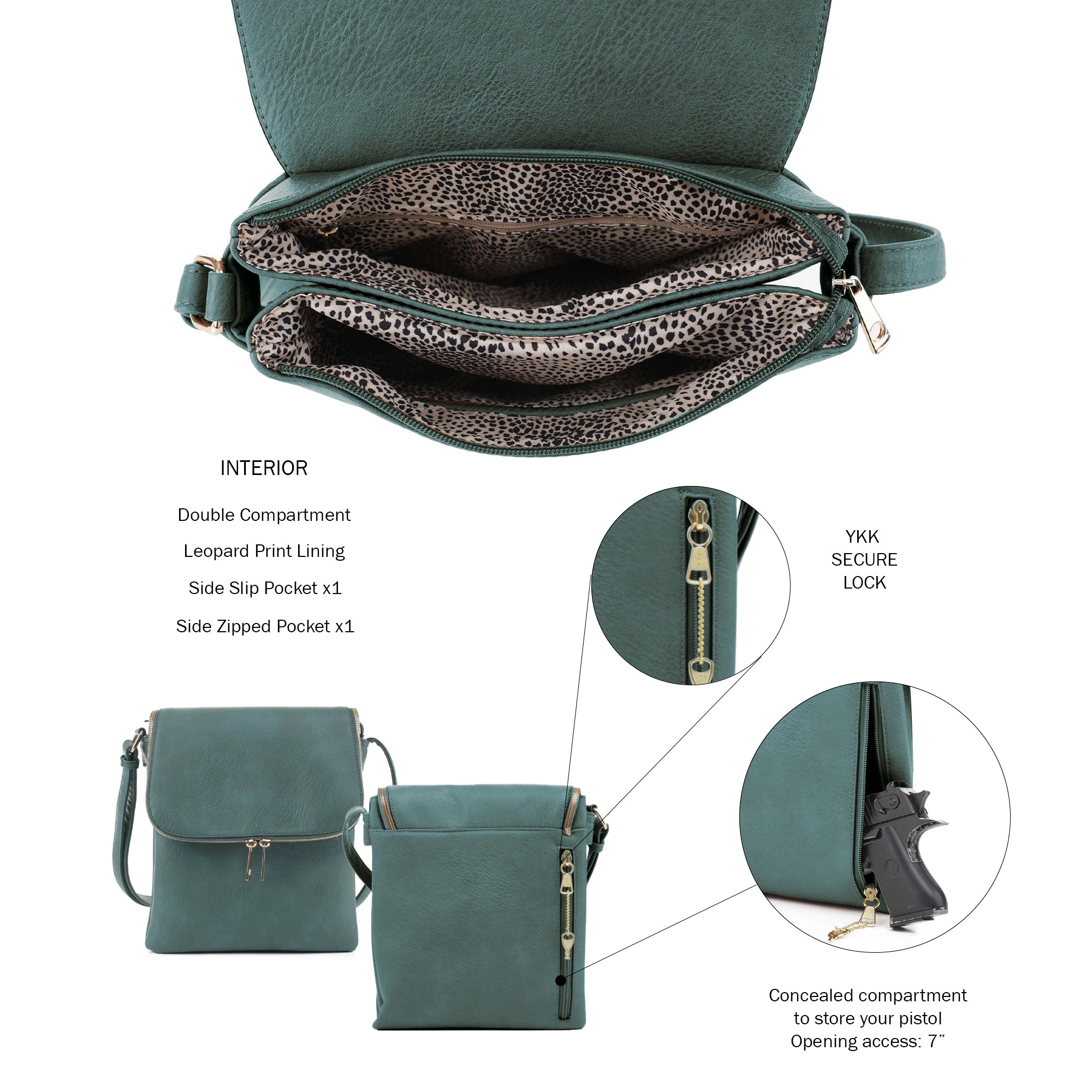 Cheyanne Concealed Carry Crossbody with Lock and Key