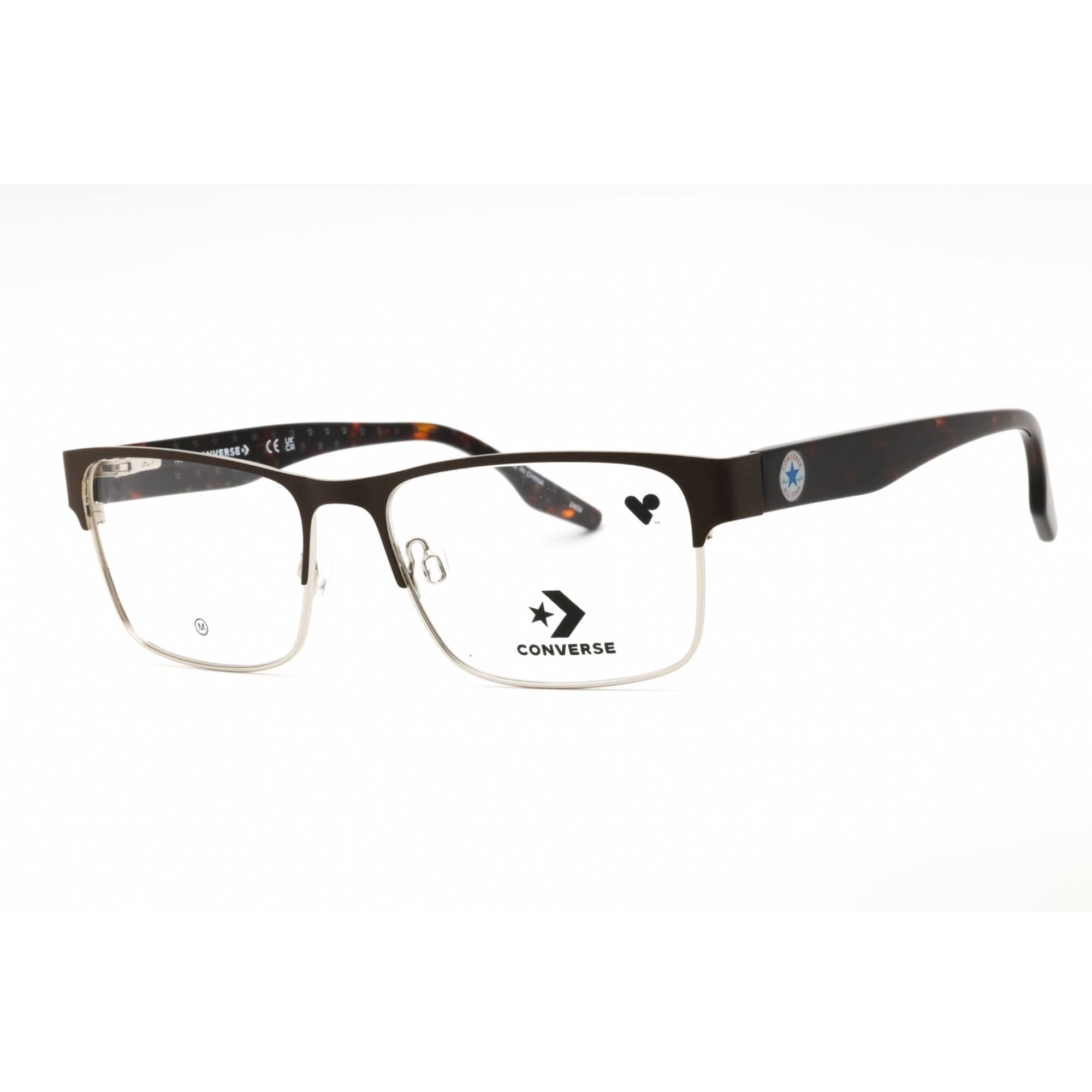 Converse Men's Eyeglasses - Matte Fresh Brew Metal Rectangular Frame | CV3024 201