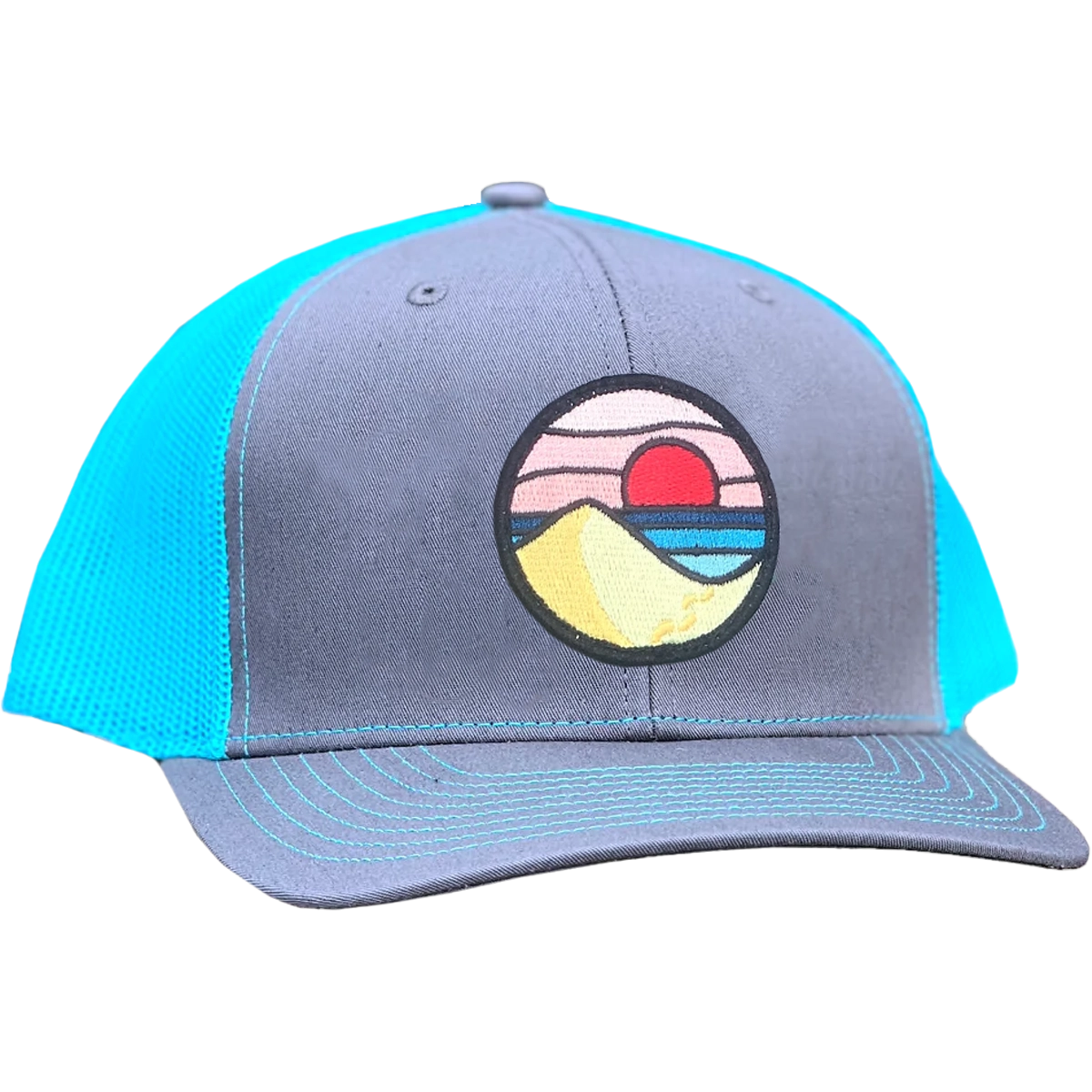 Curved Brim Trucker with Beach Day Patch
