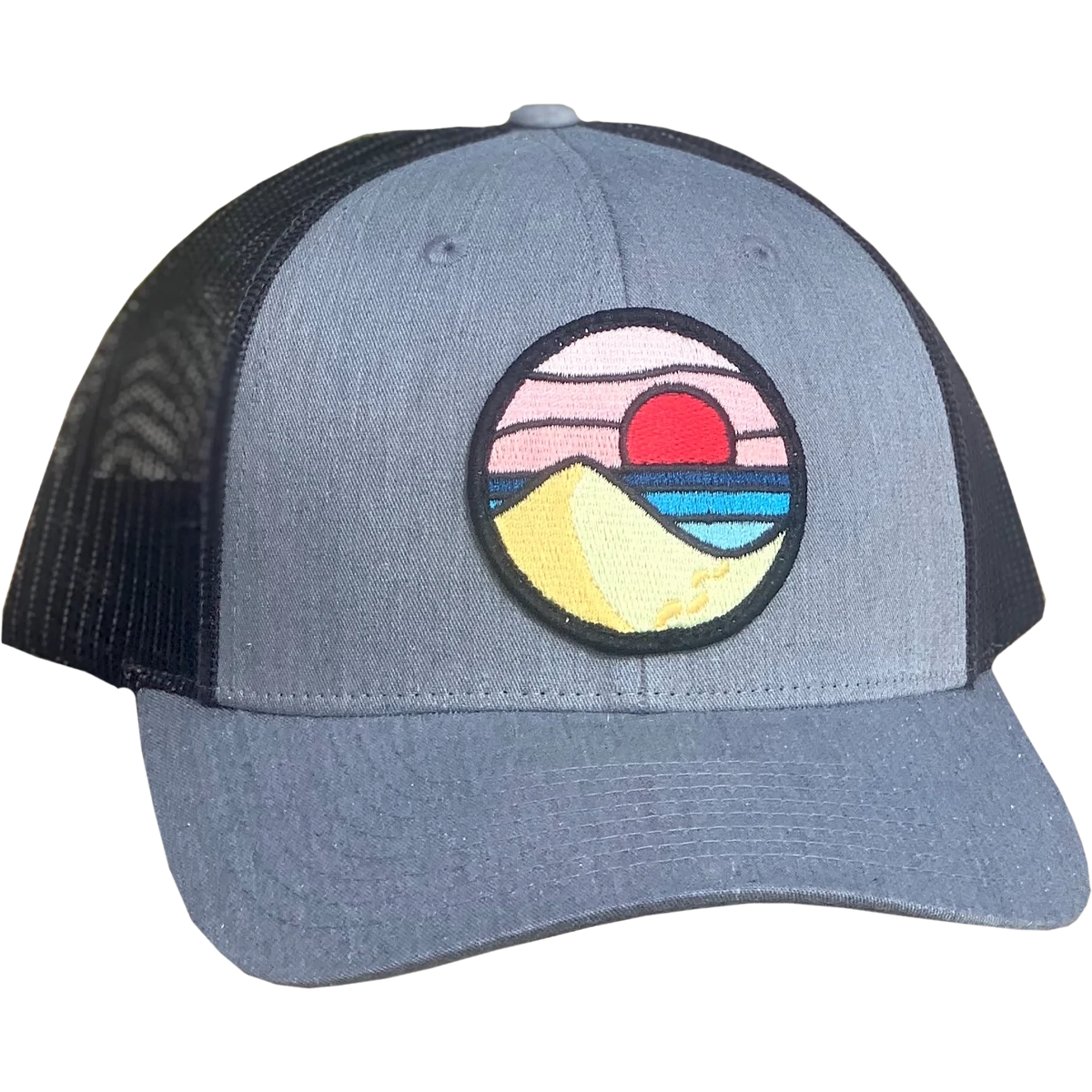 Curved Brim Trucker with Beach Day Patch
