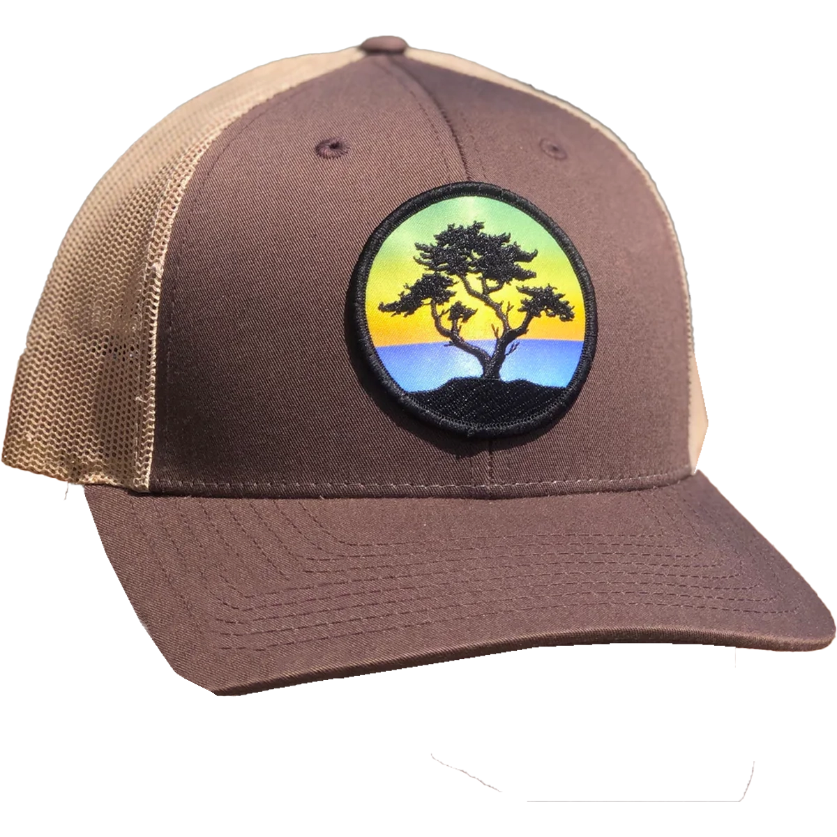 Curved Brim Trucker with Cypress Patch