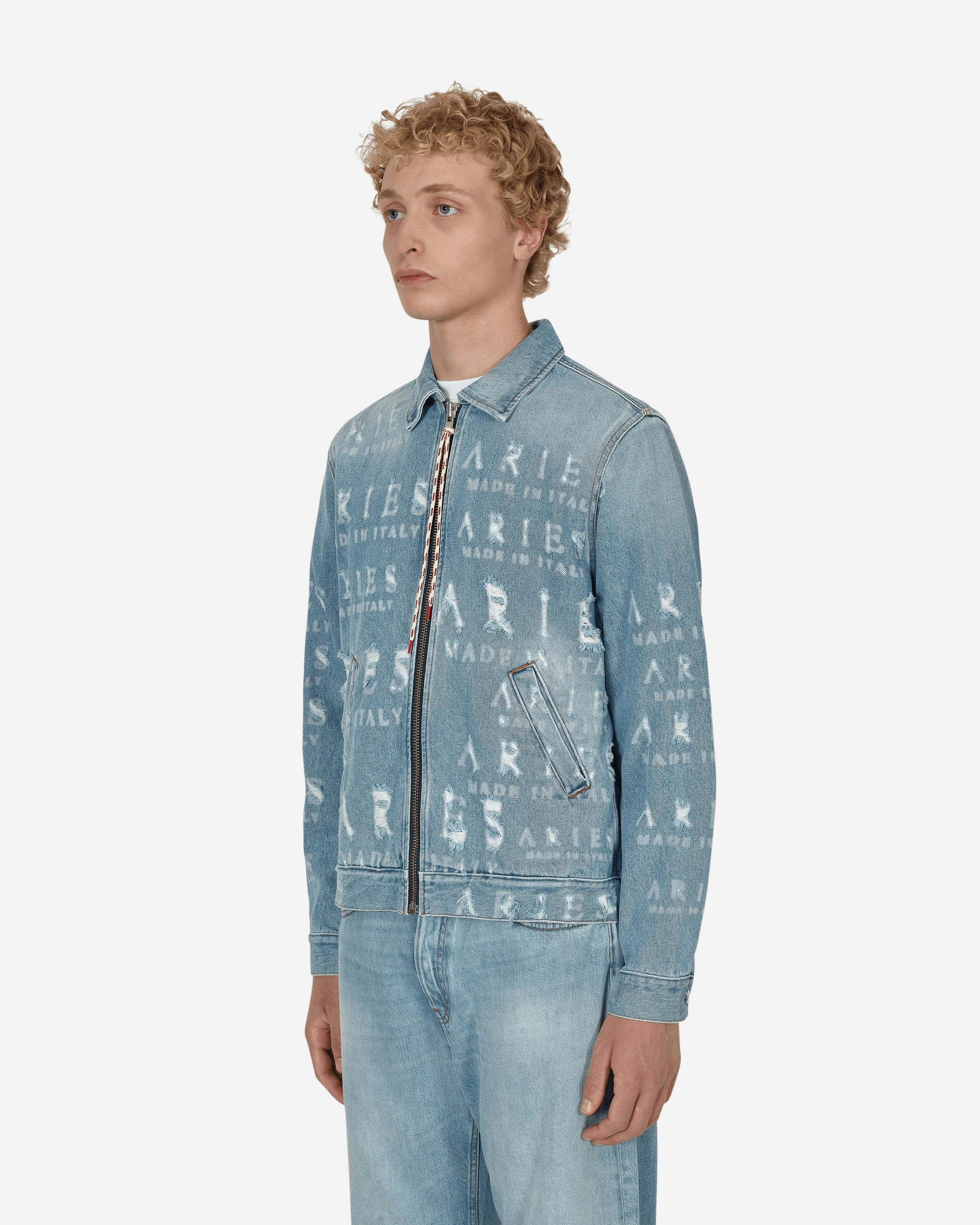 Destroyed Jean Jacket Blue