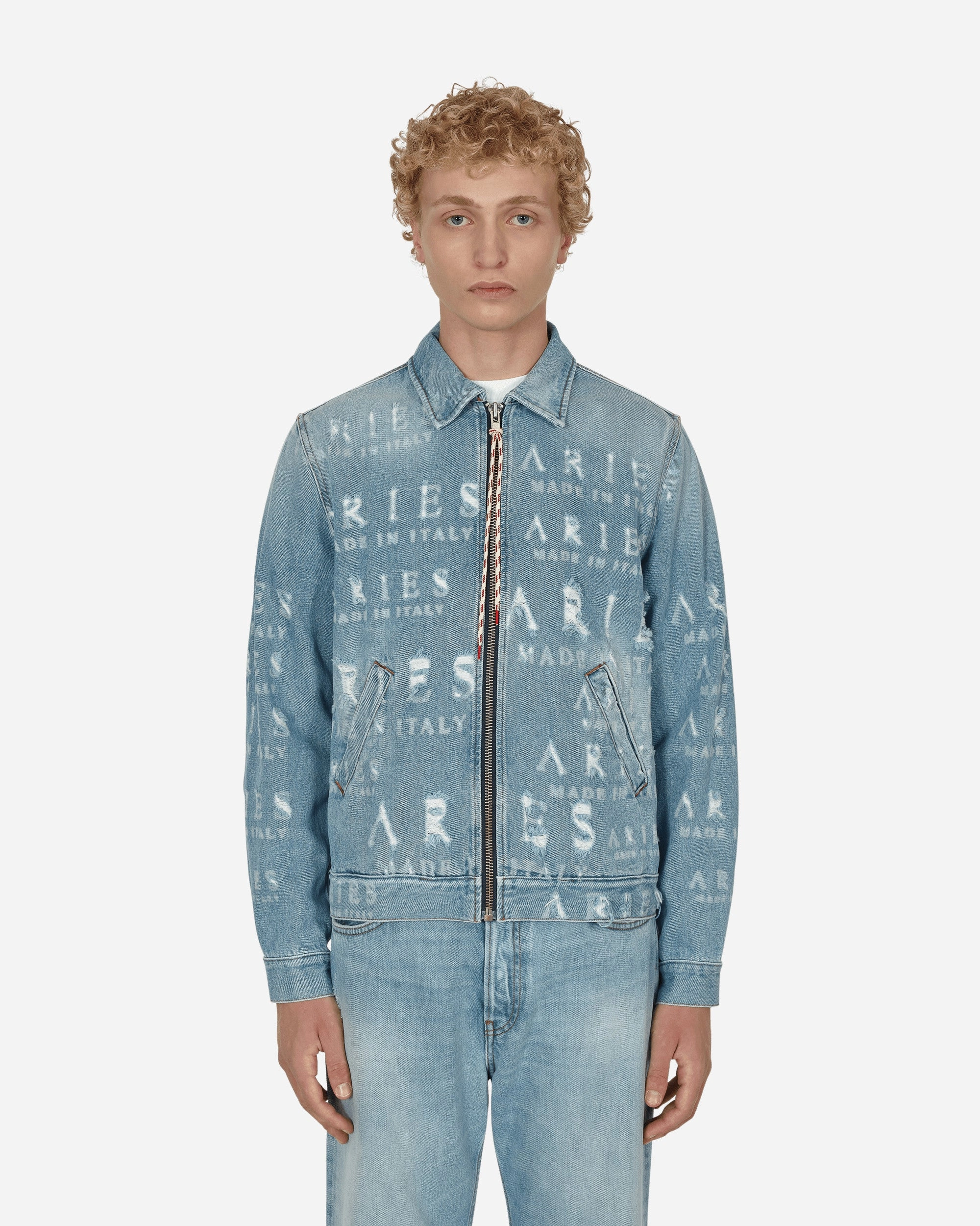 Destroyed Jean Jacket Blue