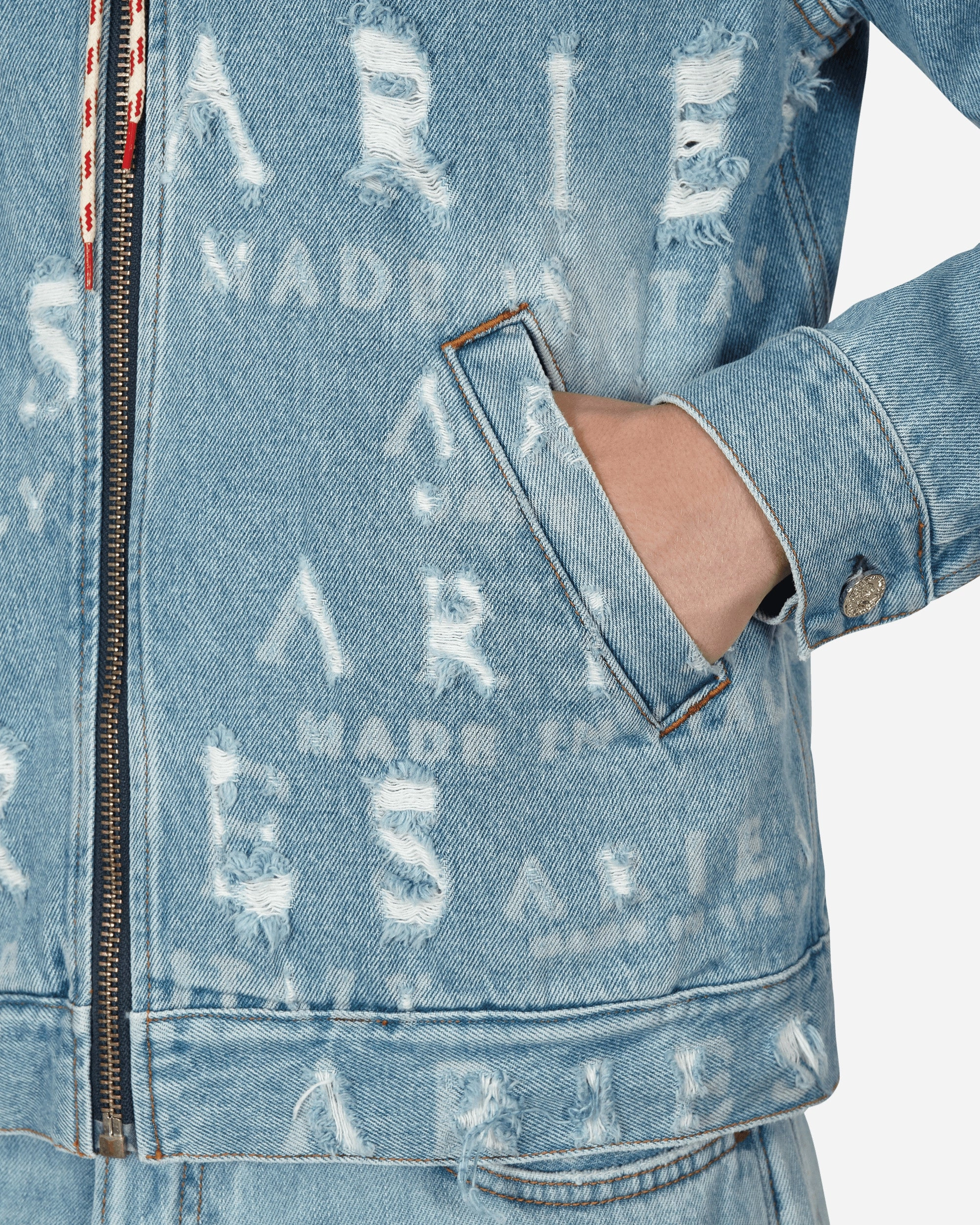 Destroyed Jean Jacket Blue