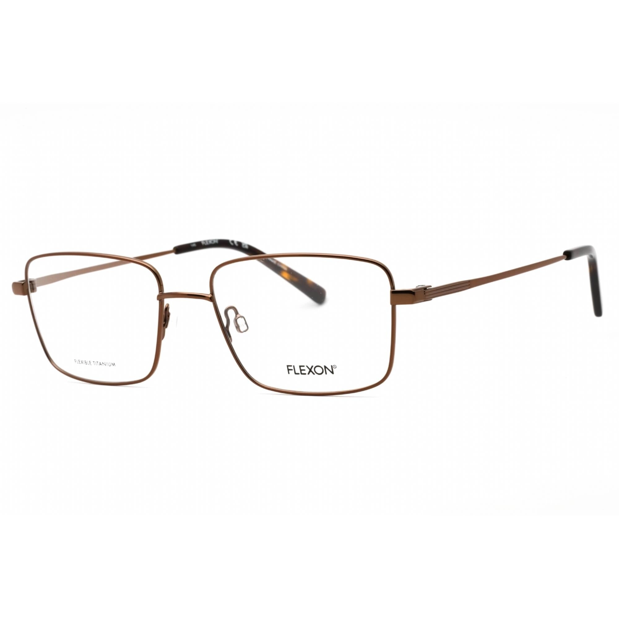 Flexon Men's Eyeglasses - Dark Brown Rectangular Full Rim Frame | FLEXON H6058 205