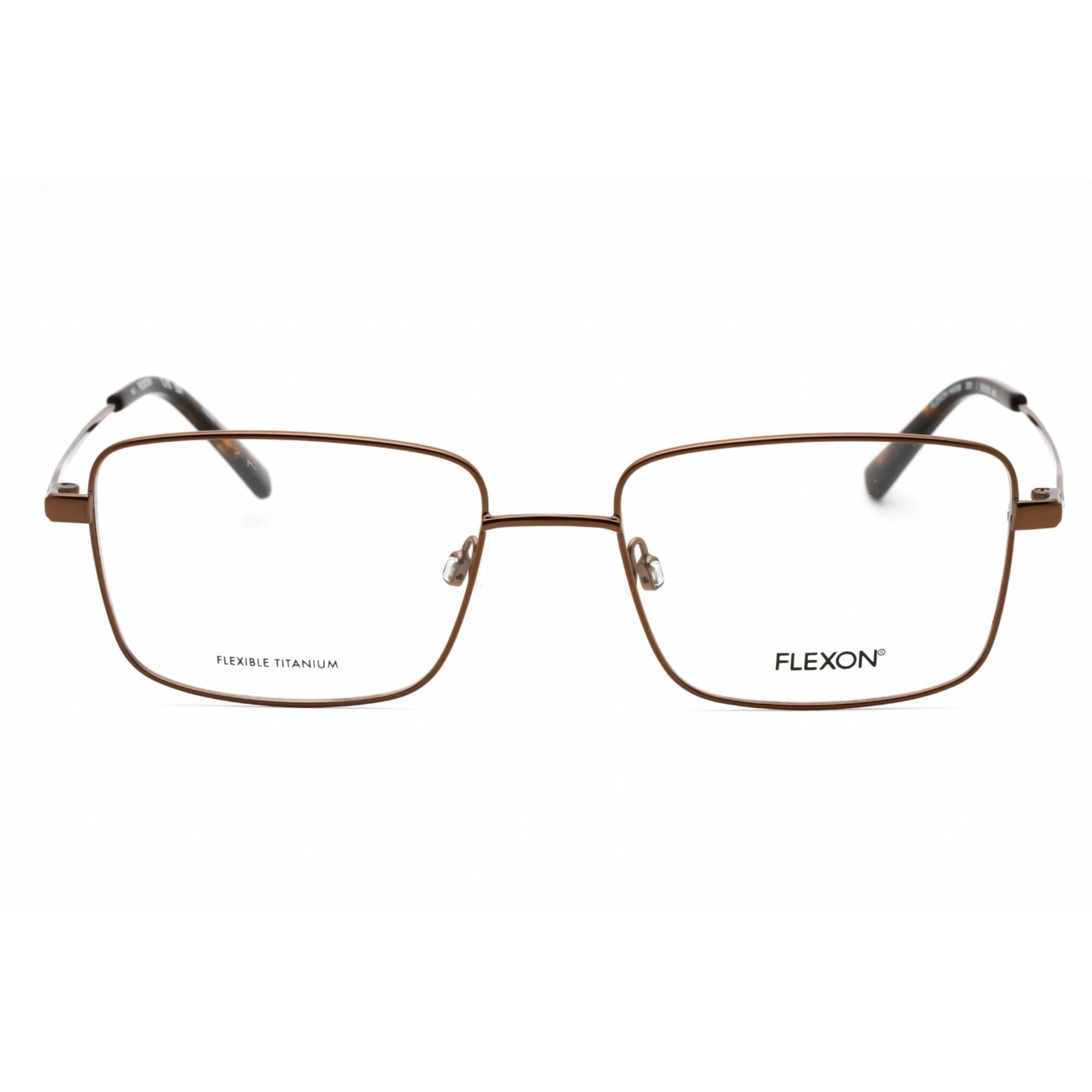 Flexon Men's Eyeglasses - Dark Brown Rectangular Full Rim Frame | FLEXON H6058 205