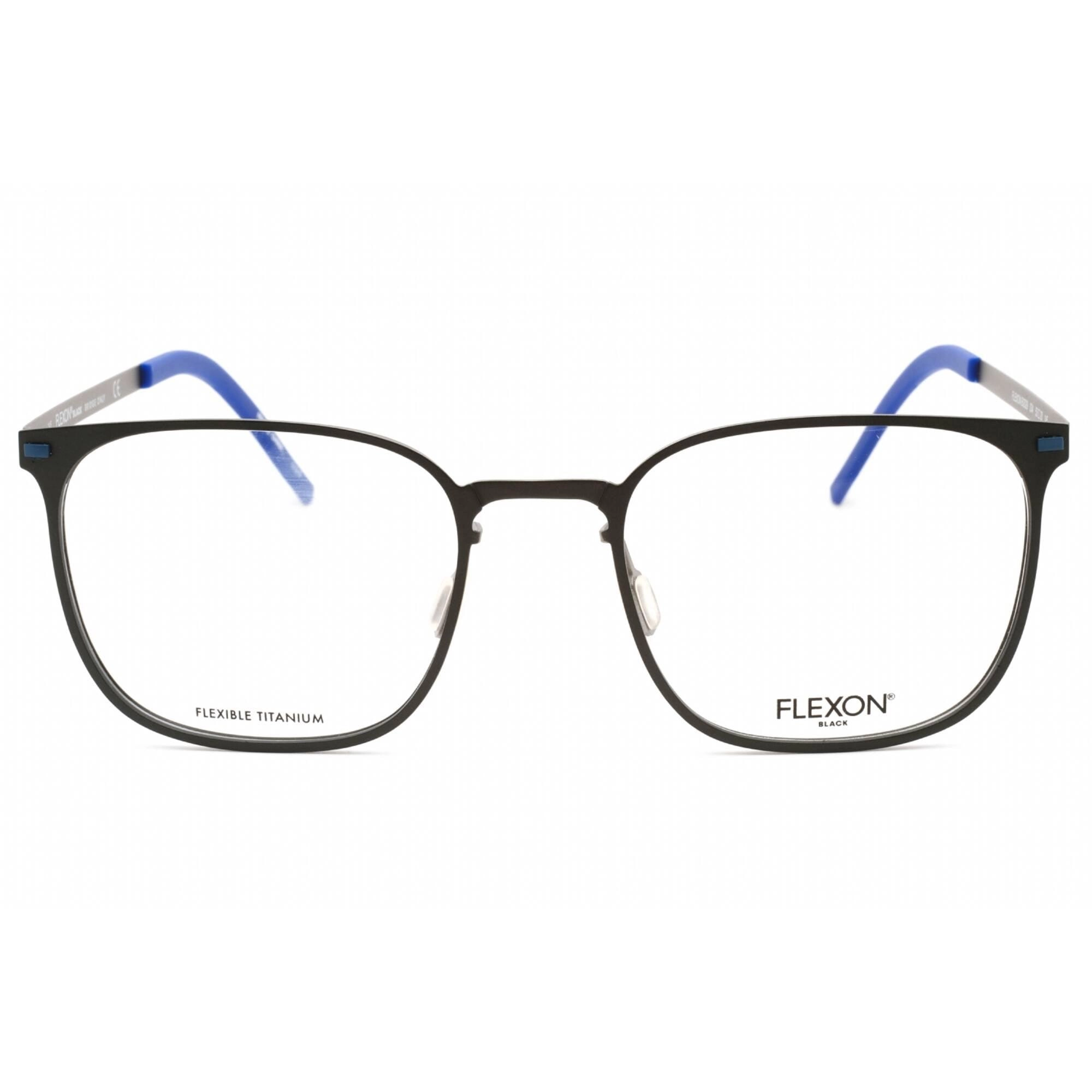 Flexon Men's Eyeglasses - Dark Gunmetal Metal Full Rim Square Frame | FLEXON B2029 034