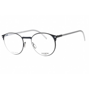 Flexon Men's Eyeglasses - Navy Full Rim Round Frame Clear Lens | FLEXON B2075 412