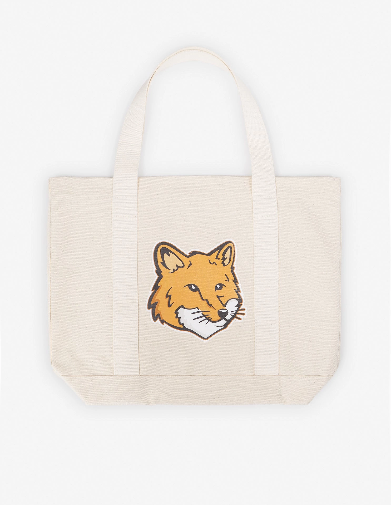 Fox Head Tote Bag Ecru