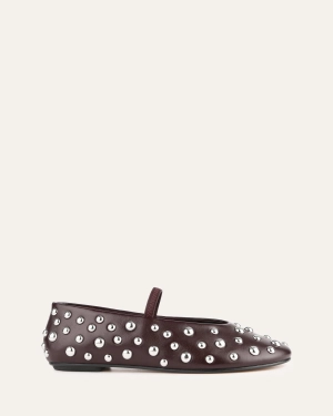 GOLDIE CASUAL FLATS MERLOT LEATHER