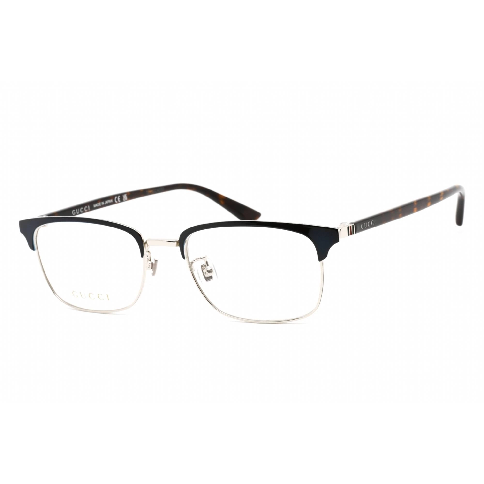 Gucci Men's Eyeglasses - Blue Havana Acetate Rectangular Full Rim Frame | GG0131O 003