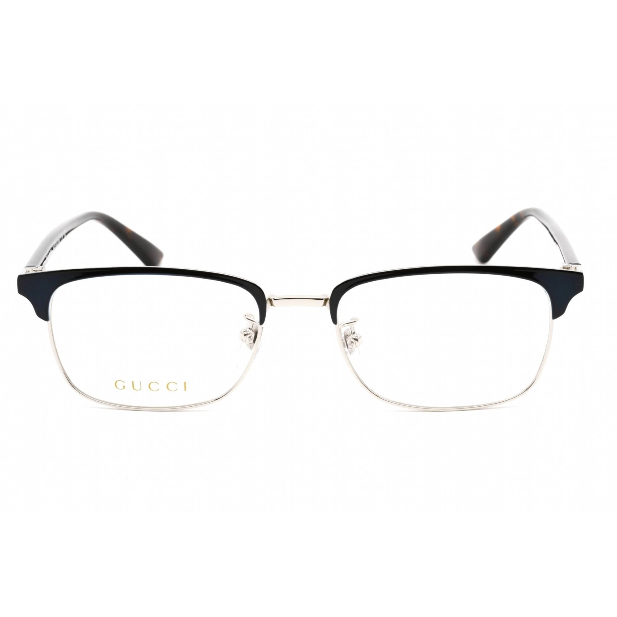 Gucci Men's Eyeglasses - Blue Havana Acetate Rectangular Full Rim Frame | GG0131O 003