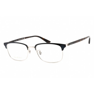 Gucci Men's Eyeglasses - Blue Havana Acetate Rectangular Full Rim Frame | GG0131O 003