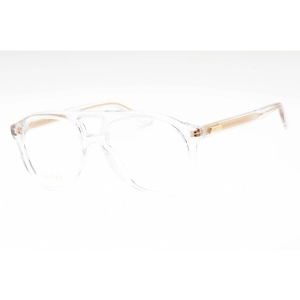 Gucci Men's Eyeglasses - Crystal Transparent Plastic Aviator Shape Frame | GG1320O 003