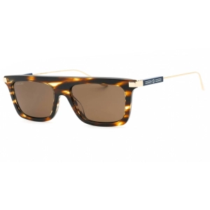 Gucci Men's Sunglasses - Havana/Gold Rectangular Full Rim Plastic Frame | GG1437S 003
