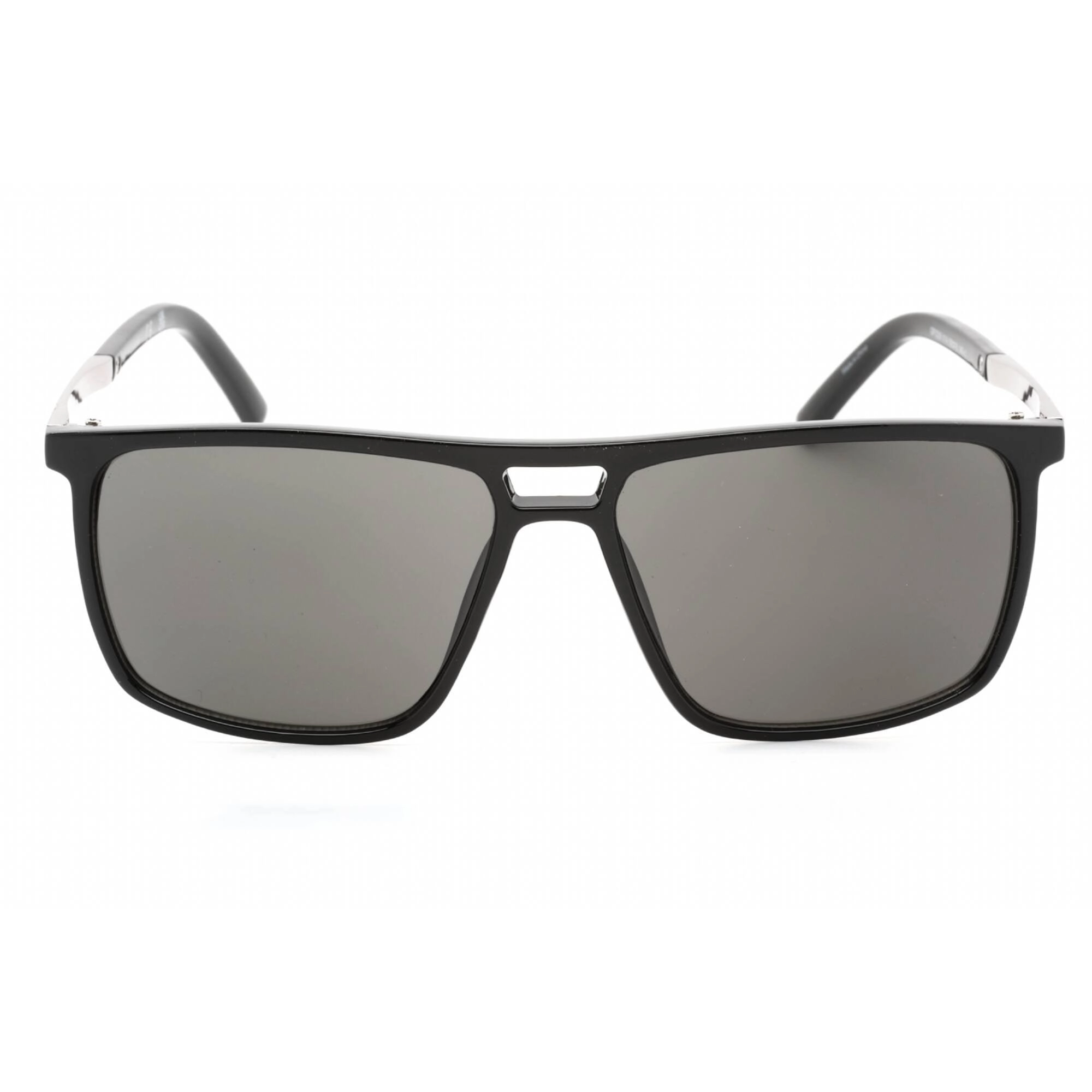 Guess Factory Men's Sunglasses - Shiny Black Rectangular Frame Smoke Lens | GF0236 01A