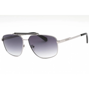 Guess Men's Sunglasses - Shiny Dark Nickeltin Aviator Full Rim Frame | GU00054 06B