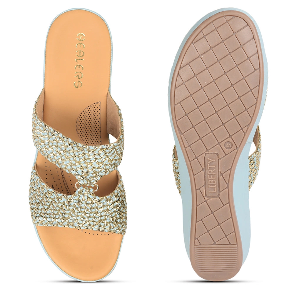 Healers Casual (S.Blue) Slippers For Ladies GF-03 By Liberty
