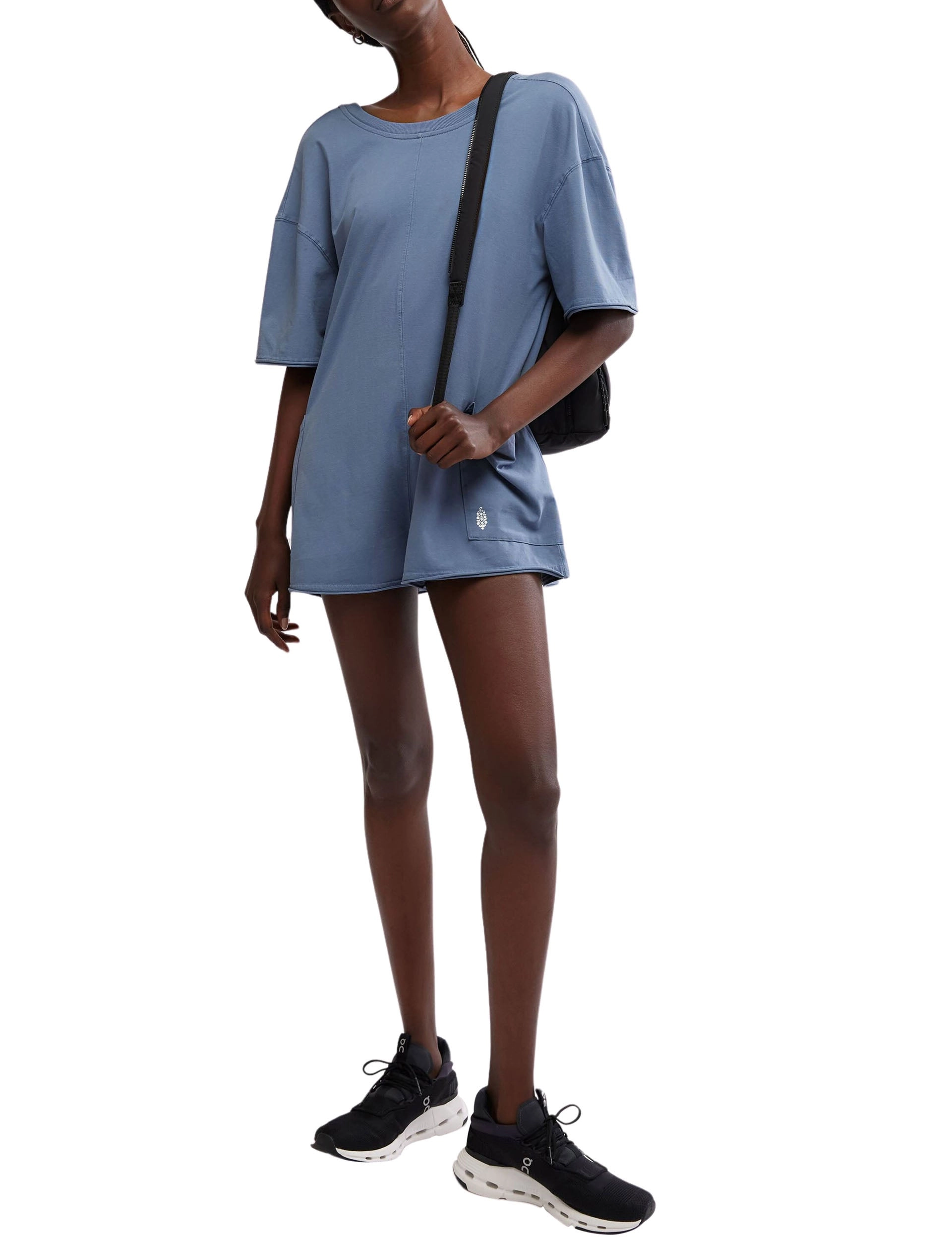 Hot Shot Tee Romper - Skyline
