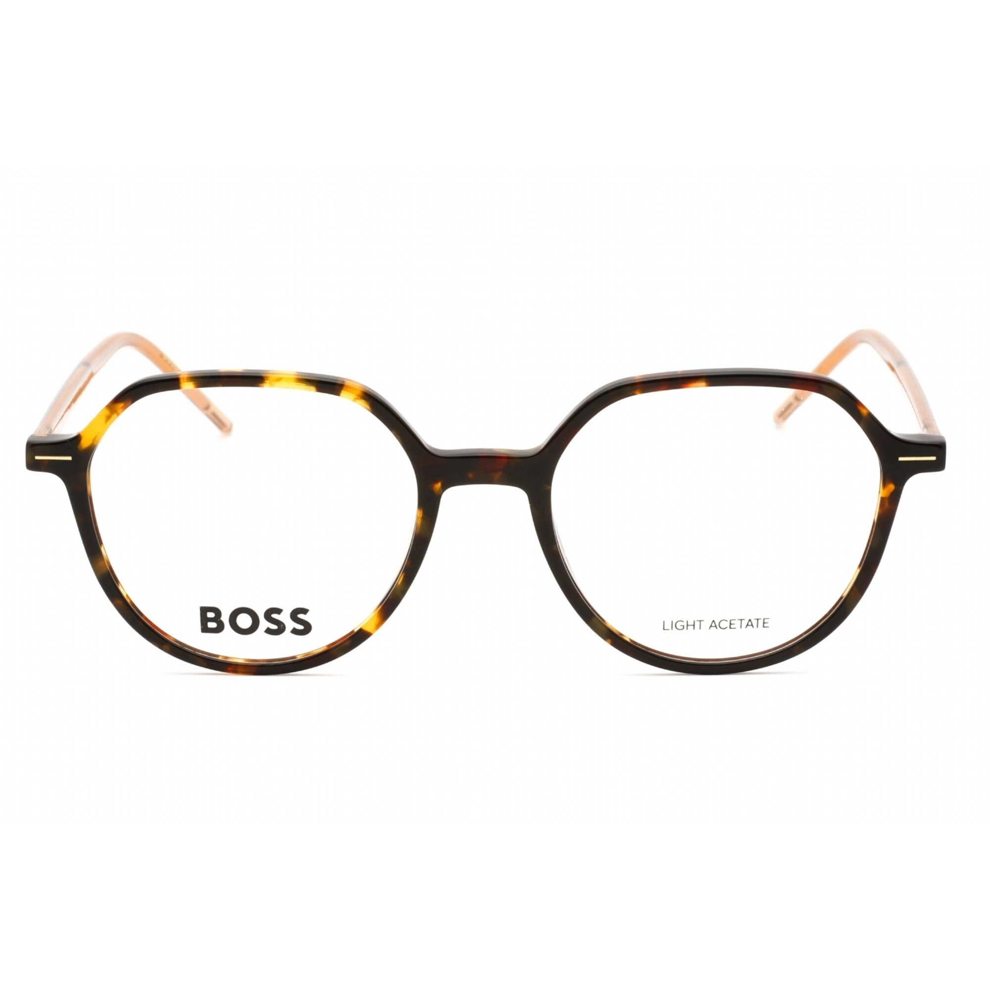 Hugo Boss Women's Eyeglasses - Havana Yellow Unique Plastic Frame | BOSS 1586 0HJV 00