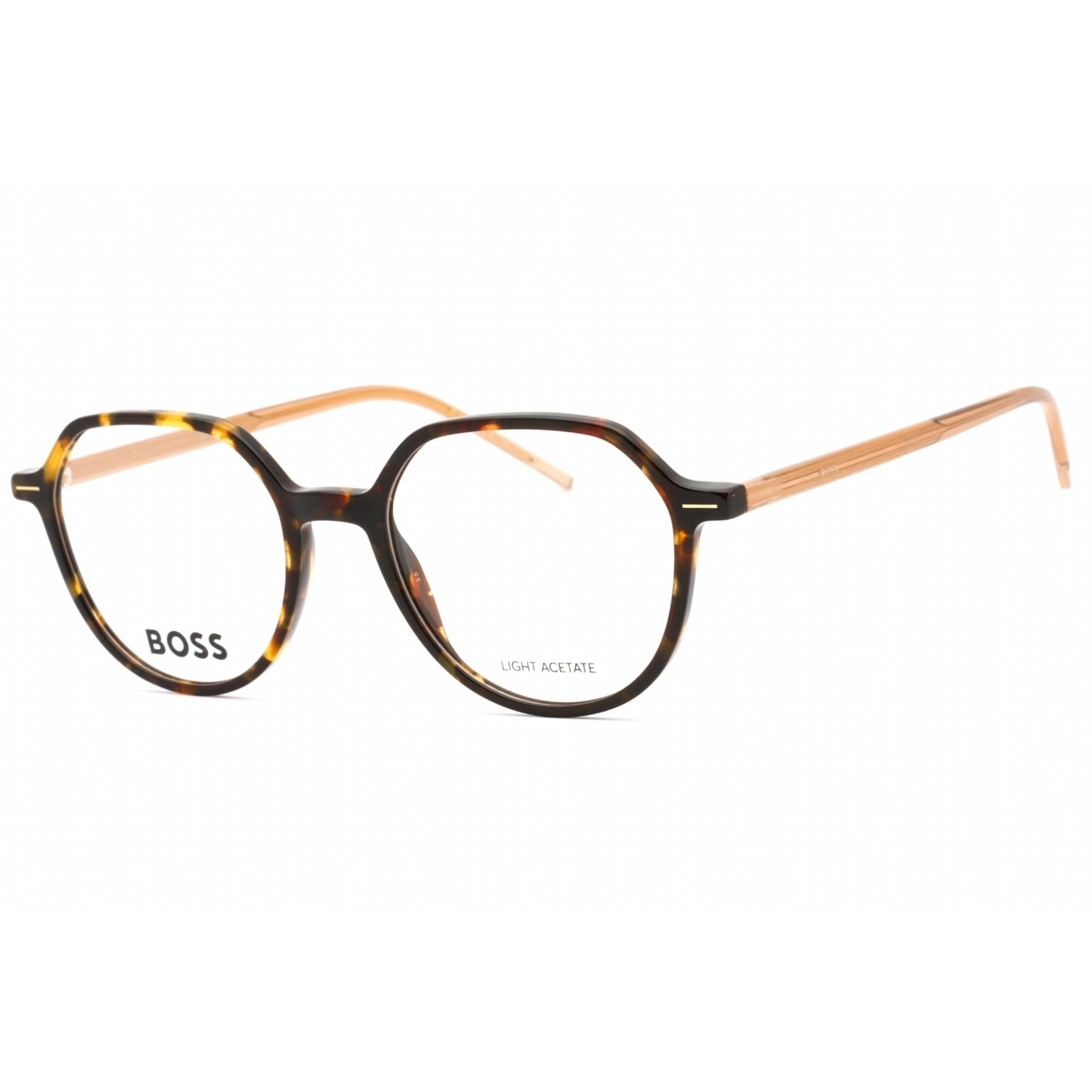 Hugo Boss Women's Eyeglasses - Havana Yellow Unique Plastic Frame | BOSS 1586 0HJV 00