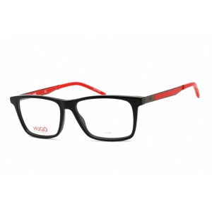 Hugo Men's Eyeglasses - Black Rectangular Plastic Frame Clear Lens | HG 1140 0807 00