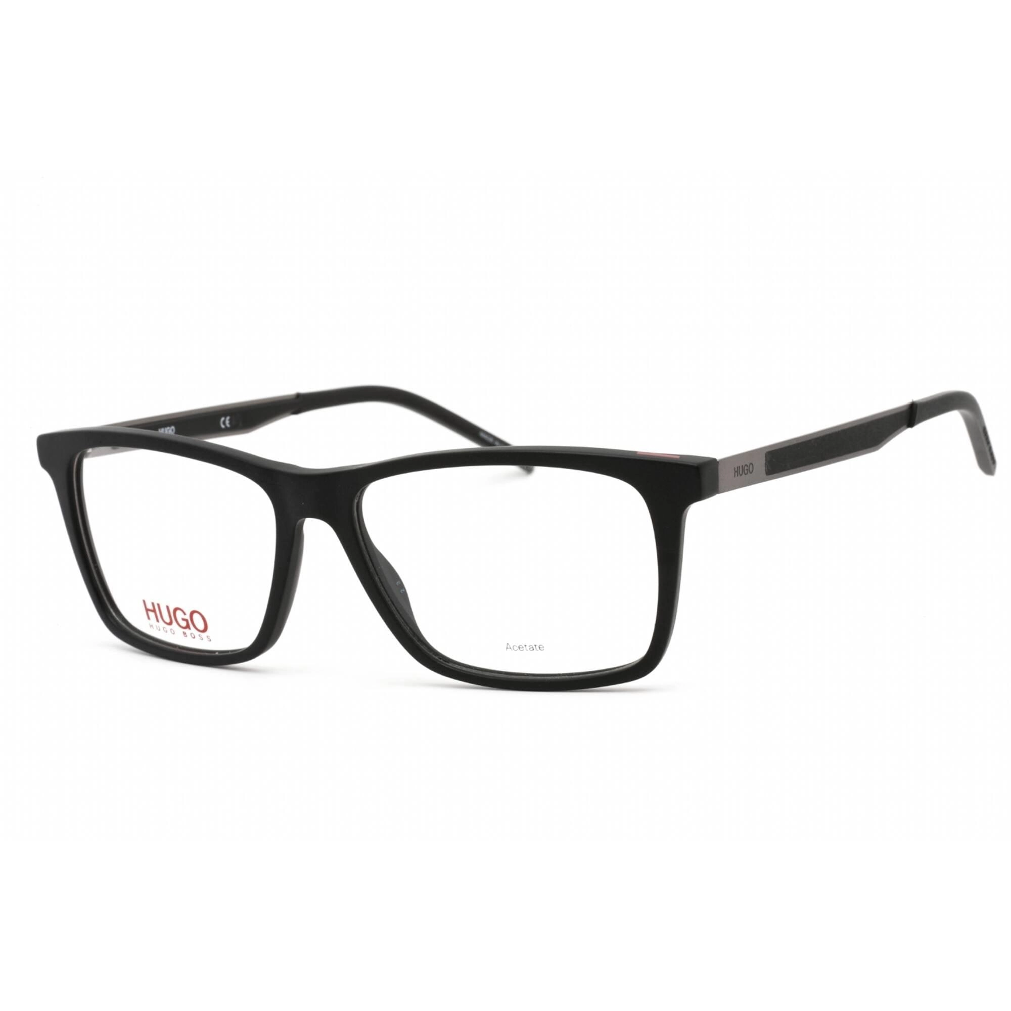 Hugo Men's Eyeglasses - Full Rim Matte Black Plastic Rectangular Frame | HG1140 003