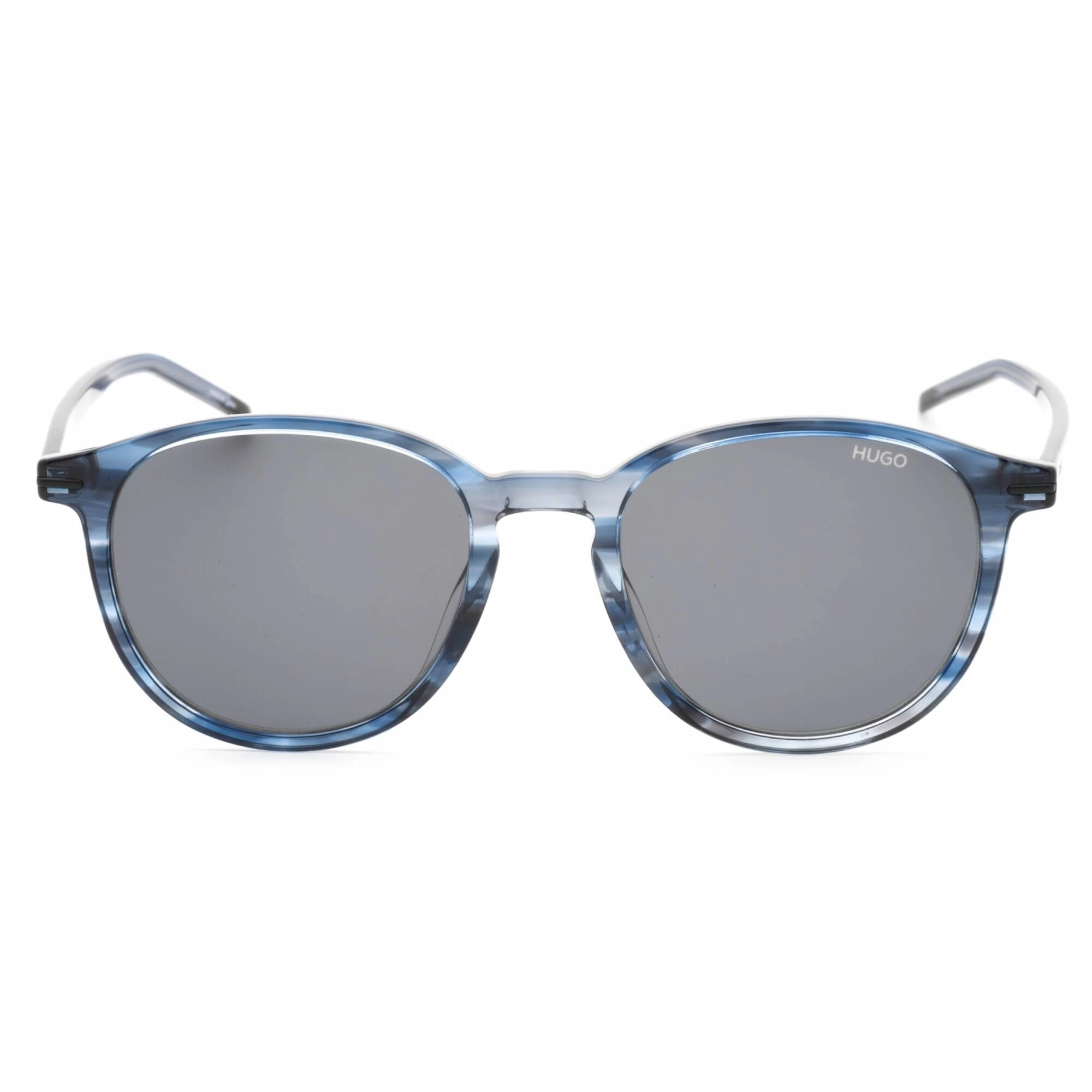 Hugo Men's Sunglasses - Blue Horn Oval Full Rim Plastic Frame | HG 1169/S 038I IR