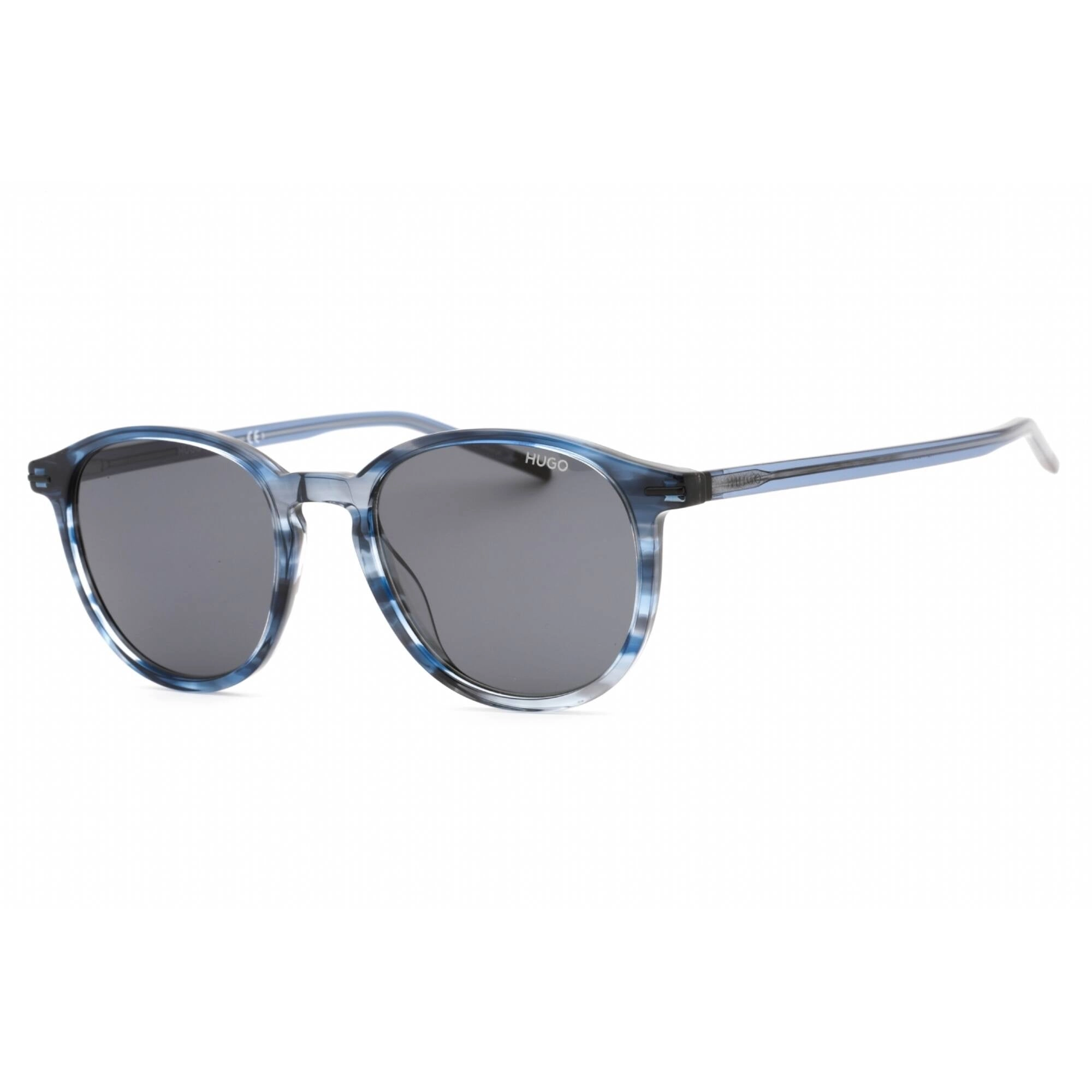 Hugo Men's Sunglasses - Blue Horn Oval Full Rim Plastic Frame | HG 1169/S 038I IR