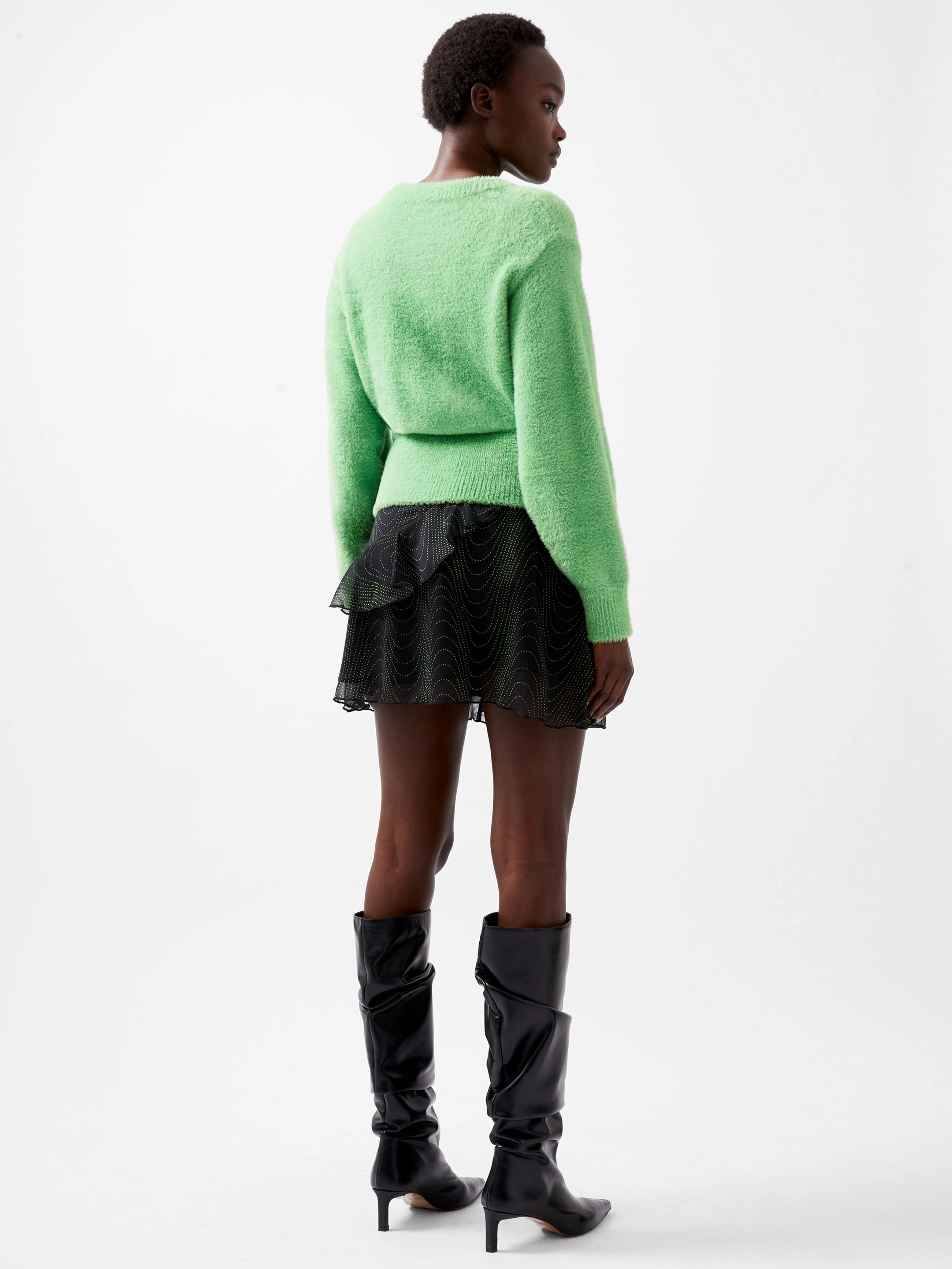 Jacelin Fluffy Crew Neck Jumper