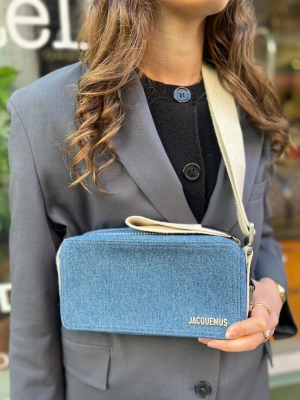 Jacquemus Denim Le Cuerda Horizontal Shoulder Bag