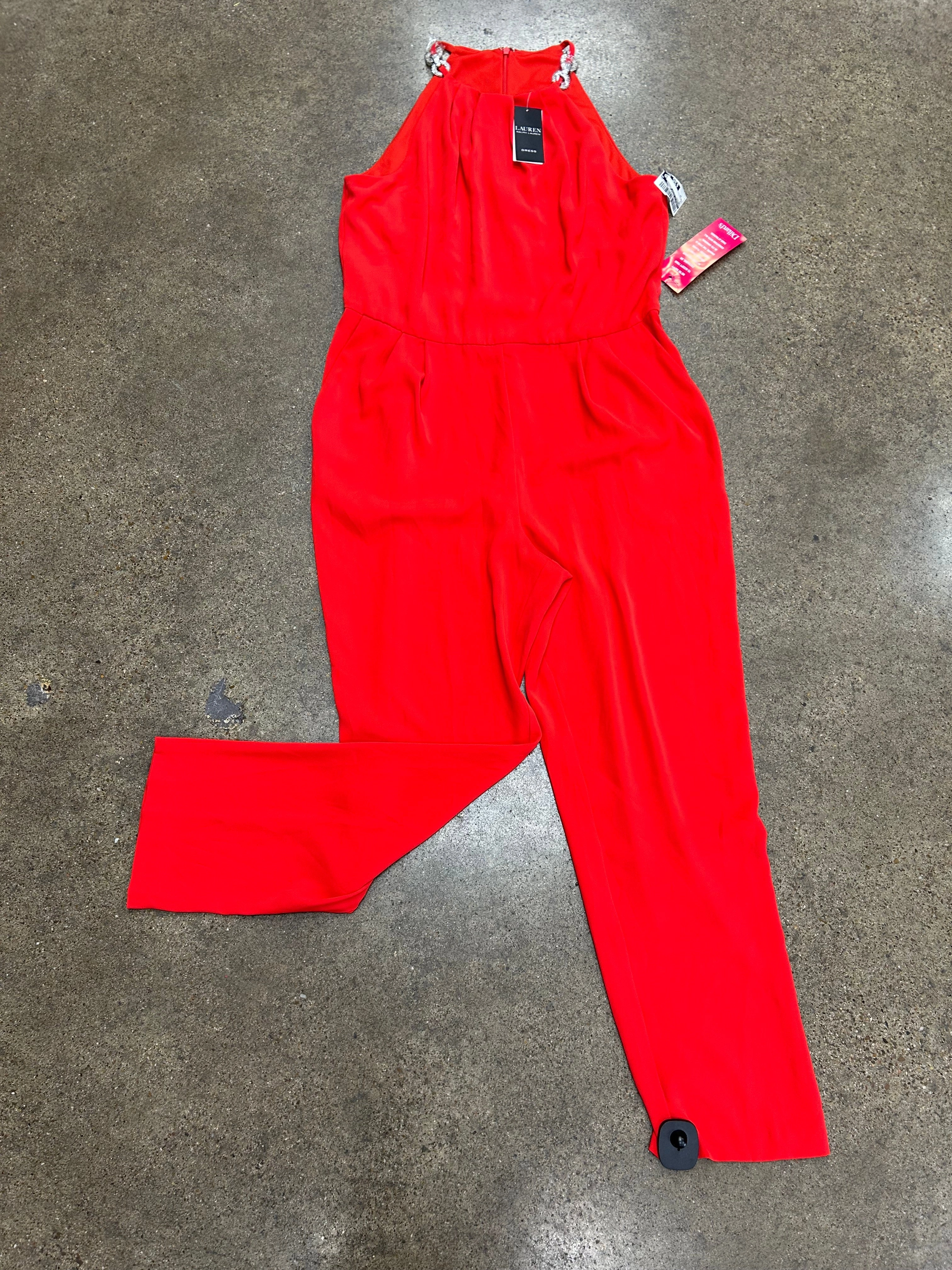 Jumpsuit By Lauren By Ralph Lauren In Red, Size:14